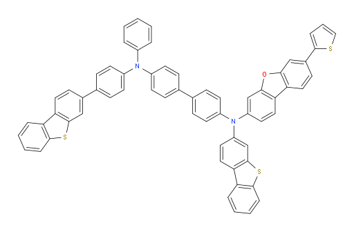 N4-(dibenzo[b,d]thiophen-3-yl)-N4'-(4-(dibenzo[b,d]thiophen-3-yl)phenyl)-N4'-phenyl-N4-(7-(thiophen-2-yl)dibenzo[b,d]furan-3-yl)-[1,1'-biphenyl]-4,4'-diamine