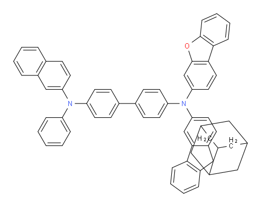 N4-(dibenzo[b,d]furan-3-yl)-N4'-(naphthalen-2-yl)-N4'-phenyl-N4-(spiro[adamantane-2,9'-fluoren]-3'-yl)-[1,1'-biphenyl]-4,4'-diamine