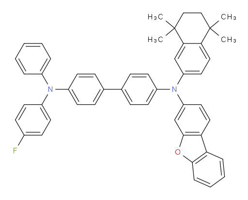 N4-(dibenzo[b,d]furan-3-yl)-N4'-(4-fluorophenyl)-N4'-phenyl-N4-(5,5,8,8-tetramethyl-5,6,7,8-tetrahydronaphthalen-2-yl)-[1,1'-biphenyl]-4,4'-diamine