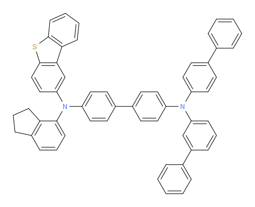 N4-([1,1'-biphenyl]-3-yl)-N4-([1,1'-biphenyl]-4-yl)-N4'-(dibenzo[b,d]thiophen-2-yl)-N4'-(2,3-dihydro-1H-inden-4-yl)-[1,1'-biphenyl]-4,4'-diamine