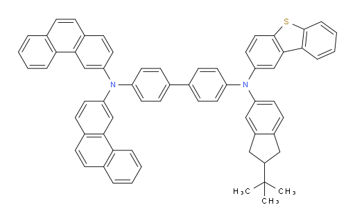 N4-(2-(tert-butyl)-2,3-dihydro-1H-inden-5-yl)-N4-(dibenzo[b,d]thiophen-2-yl)-N4',N4'-di(phenanthren-3-yl)-[1,1'-biphenyl]-4,4'-diamine