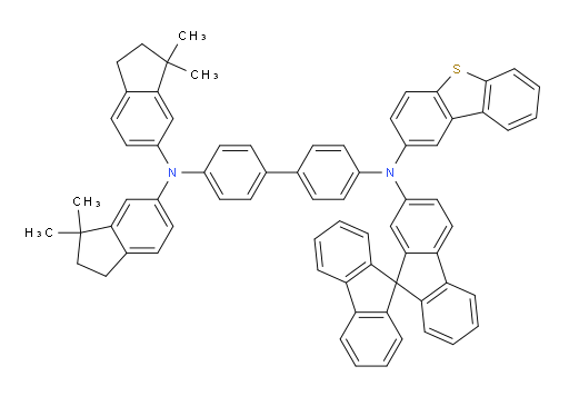 N4-(9,9'-spirobi[fluoren]-7-yl)-N4-(dibenzo[b,d]thiophen-2-yl)-N4',N4'-bis(3,3-dimethyl-2,3-dihydro-1H-inden-5-yl)-[1,1'-biphenyl]-4,4'-diamine
