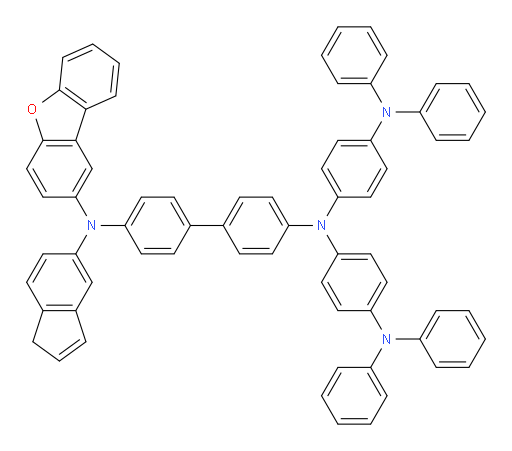 N4-(dibenzo[b,d]furan-2-yl)-N4',N4'-bis(4-(diphenylamino)phenyl)-N4-(1H-inden-5-yl)-[1,1'-biphenyl]-4,4'-diamine