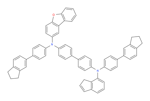 N4-(dibenzo[b,d]furan-2-yl)-N4,N4'-bis(4-(2,3-dihydro-1H-inden-5-yl)phenyl)-N4'-(1H-inden-7-yl)-[1,1'-biphenyl]-4,4'-diamine