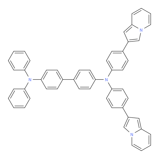 N4,N4-bis(4-(indolizin-2-yl)phenyl)-N4',N4'-diphenyl-[1,1'-biphenyl]-4,4'-diamine