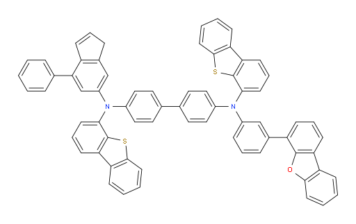 N4-(3-(dibenzo[b,d]furan-4-yl)phenyl)-N4,N4'-bis(dibenzo[b,d]thiophen-4-yl)-N4'-(4-phenyl-1H-inden-6-yl)-[1,1'-biphenyl]-4,4'-diamine
