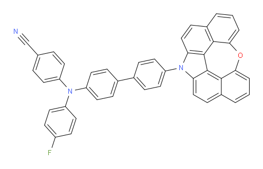 4-((4'-(12H-6-oxa-12-azaindeno[2,1,7,6-ghij]pleiaden-12-yl)-[1,1'-biphenyl]-4-yl)(4-fluorophenyl)amino)benzonitrile