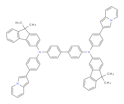 N4,N4'-bis(9,9-dimethyl-9H-fluoren-3-yl)-N4,N4'-bis(4-(indolizin-2-yl)phenyl)-[1,1'-biphenyl]-4,4'-diamine