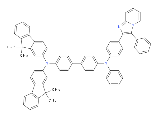 N4,N4-bis(9,9-dimethyl-9H-fluoren-2-yl)-N4'-phenyl-N4'-(4-(3-phenylimidazo[1,2-a]pyridin-2-yl)phenyl)-[1,1'-biphenyl]-4,4'-diamine
