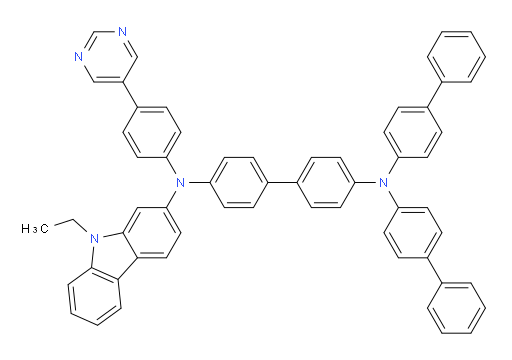N4,N4-di([1,1'-biphenyl]-4-yl)-N4'-(9-ethyl-9H-carbazol-2-yl)-N4'-(4-(pyrimidin-5-yl)phenyl)-[1,1'-biphenyl]-4,4'-diamine