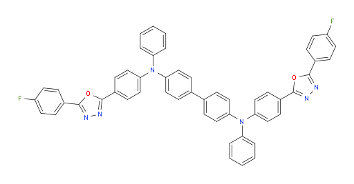 N4,N4'-bis(4-(5-(4-fluorophenyl)-1,3,4-oxadiazol-2-yl)phenyl)-N4,N4'-diphenyl-[1,1'-biphenyl]-4,4'-diamine