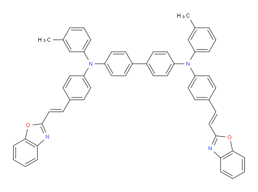 N4,N4'-bis(4-((E)-2-(benzo[d]oxazol-2-yl)vinyl)phenyl)-N4,N4'-di-m-tolyl-[1,1'-biphenyl]-4,4'-diamine