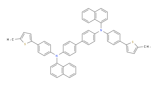 N4,N4'-bis(4-(5-methylthiophen-2-yl)phenyl)-N4,N4'-di(naphthalen-1-yl)-[1,1'-biphenyl]-4,4'-diamine