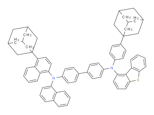 N4-(4-(adamantan-1-yl)naphthalen-1-yl)-N4'-(4-(adamantan-1-yl)phenyl)-N4'-(dibenzo[b,d]thiophen-1-yl)-N4-(naphthalen-1-yl)-[1,1'-biphenyl]-4,4'-diamine