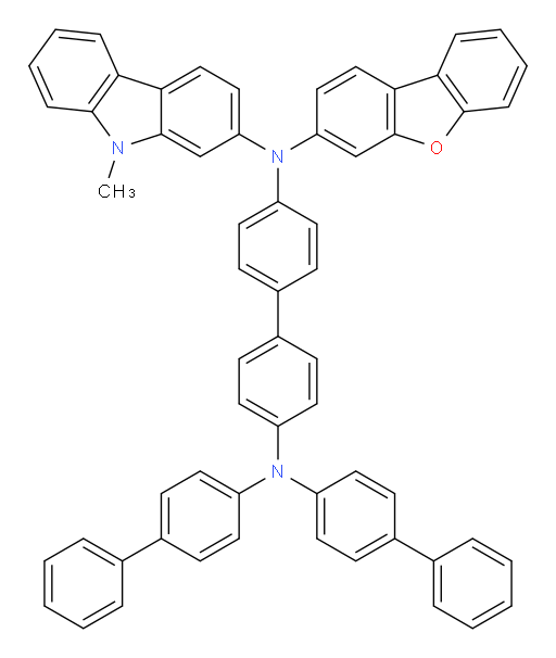 N4,N4-di([1,1'-biphenyl]-4-yl)-N4'-(dibenzo[b,d]furan-3-yl)-N4'-(9-methyl-9H-carbazol-2-yl)-[1,1'-biphenyl]-4,4'-diamine