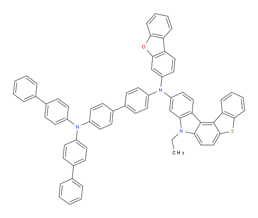 N4,N4-di([1,1'-biphenyl]-4-yl)-N4'-(dibenzo[b,d]furan-3-yl)-N4'-(8-ethyl-8H-benzo[4,5]thieno[2,3-c]carbazol-10-yl)-[1,1'-biphenyl]-4,4'-diamine