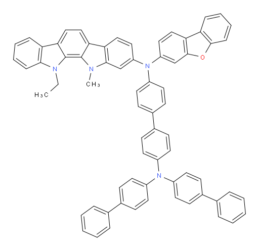 N4,N4-di([1,1'-biphenyl]-4-yl)-N4'-(dibenzo[b,d]furan-3-yl)-N4'-(11-ethyl-12-methyl-11,12-dihydroindolo[2,3-a]carbazol-2-yl)-[1,1'-biphenyl]-4,4'-diamine