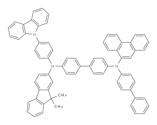 N4-(4-(9H-carbazol-9-yl)phenyl)-N4'-([1,1'-biphenyl]-4-yl)-N4-(9,9-dimethyl-9H-fluoren-2-yl)-N4'-(phenanthren-9-yl)-[1,1'-biphenyl]-4,4'-diamine