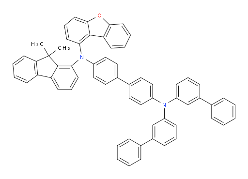 N4,N4-di([1,1'-biphenyl]-3-yl)-N4'-(dibenzo[b,d]furan-1-yl)-N4'-(9,9-dimethyl-9H-fluoren-1-yl)-[1,1'-biphenyl]-4,4'-diamine