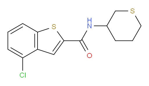 4-chloro-N-(tetrahydro-2H-thiopyran-3-yl)benzo[b]thiophene-2-carboxamide