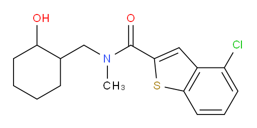 4-chloro-N-((2-hydroxycyclohexyl)methyl)-N-methylbenzo[b]thiophene-2-carboxamide
