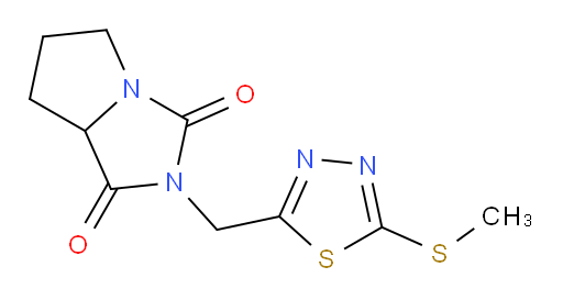 2-((5-(methylthio)-1,3,4-thiadiazol-2-yl)methyl)tetrahydro-1H-pyrrolo[1,2-c]imidazole-1,3(2H)-dione
