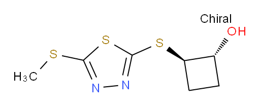 (1R,2R)-2-((5-(methylthio)-1,3,4-thiadiazol-2-yl)thio)cyclobutanol
