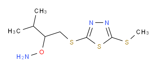 O-(3-methyl-1-((5-(methylthio)-1,3,4-thiadiazol-2-yl)thio)butan-2-yl)hydroxylamine