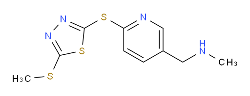 N-methyl-1-(6-((5-(methylthio)-1,3,4-thiadiazol-2-yl)thio)pyridin-3-yl)methanamine