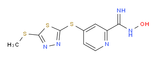 N-hydroxy-4-((5-(methylthio)-1,3,4-thiadiazol-2-yl)thio)picolinimidamide