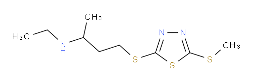 N-ethyl-4-((5-(methylthio)-1,3,4-thiadiazol-2-yl)thio)butan-2-amine