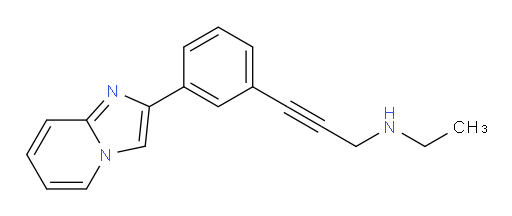 N-ethyl-3-(3-(imidazo[1,2-a]pyridin-2-yl)phenyl)prop-2-yn-1-amine