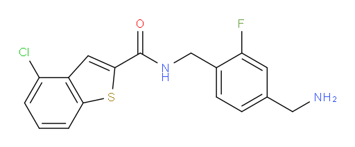 N-(4-(aminomethyl)-2-fluorobenzyl)-4-chlorobenzo[b]thiophene-2-carboxamide
