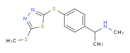 N-methyl-1-(4-((5-(methylthio)-1,3,4-thiadiazol-2-yl)thio)phenyl)ethanamine