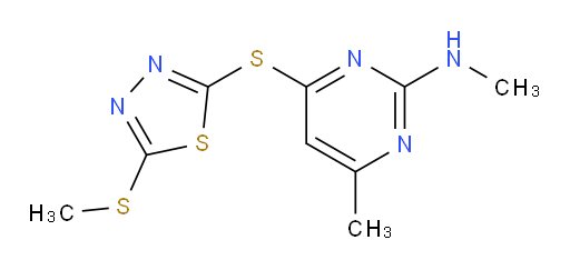 N,4-dimethyl-6-((5-(methylthio)-1,3,4-thiadiazol-2-yl)thio)pyrimidin-2-amine