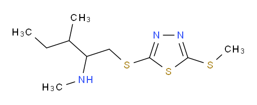 N,3-dimethyl-1-((5-(methylthio)-1,3,4-thiadiazol-2-yl)thio)pentan-2-amine
