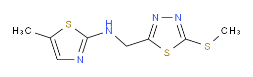 5-methyl-N-((5-(methylthio)-1,3,4-thiadiazol-2-yl)methyl)thiazol-2-amine