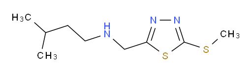 3-methyl-N-((5-(methylthio)-1,3,4-thiadiazol-2-yl)methyl)butan-1-amine