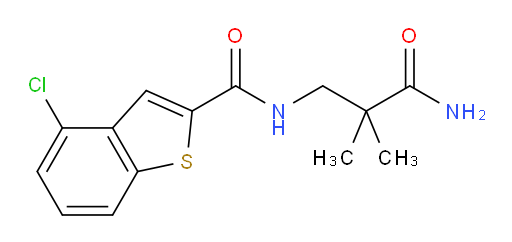 N-(3-amino-2,2-dimethyl-3-oxopropyl)-4-chlorobenzo[b]thiophene-2-carboxamide