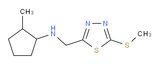 2-methyl-N-((5-(methylthio)-1,3,4-thiadiazol-2-yl)methyl)cyclopentanamine