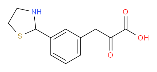 2-oxo-3-(3-(thiazolidin-2-yl)phenyl)propanoic acid