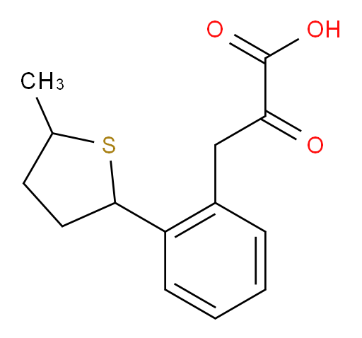 3-(2-(5-methyltetrahydrothiophen-2-yl)phenyl)-2-oxopropanoic acid