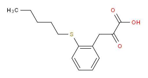 2-oxo-3-(2-(pentylthio)phenyl)propanoic acid