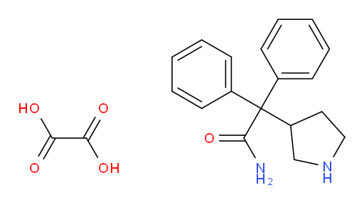 2,2-diphenyl-2-(pyrrolidin-3-yl)acetamide oxalate