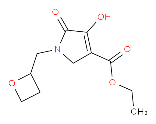 ethyl 4-hydroxy-1-(oxetan-2-ylmethyl)-5-oxo-2,5-dihydro-1H-pyrrole-3-carboxylate