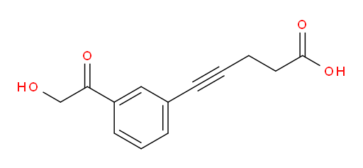 5-(3-(2-hydroxyacetyl)phenyl)pent-4-ynoic acid