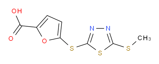 5-((5-(methylthio)-1,3,4-thiadiazol-2-yl)thio)furan-2-carboxylic acid