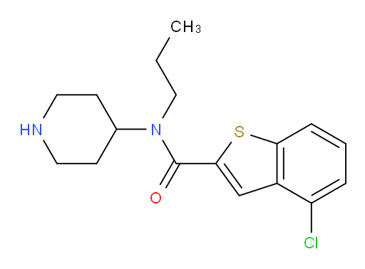 4-chloro-N-(piperidin-4-yl)-N-propylbenzo[b]thiophene-2-carboxamide