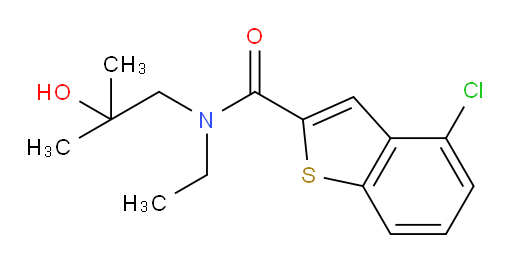 4-chloro-N-ethyl-N-(2-hydroxy-2-methylpropyl)benzo[b]thiophene-2-carboxamide