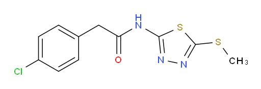 2-(4-chlorophenyl)-N-(5-(methylthio)-1,3,4-thiadiazol-2-yl)acetamide